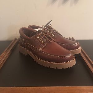 Camper Nautico Brown boat shoe for men. Full-grain leather.